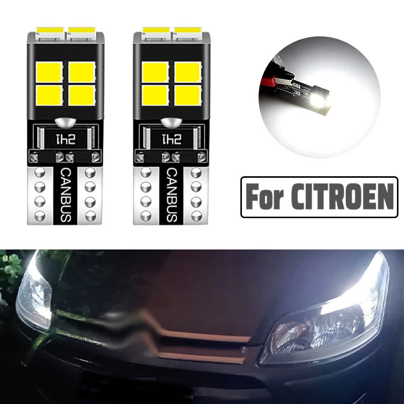 2pcs LED Clearance Light Parking Bulb Lamp W5W T10 194 5W5 Canbus For Citroen Berlingo C1 C2 C3 Pica