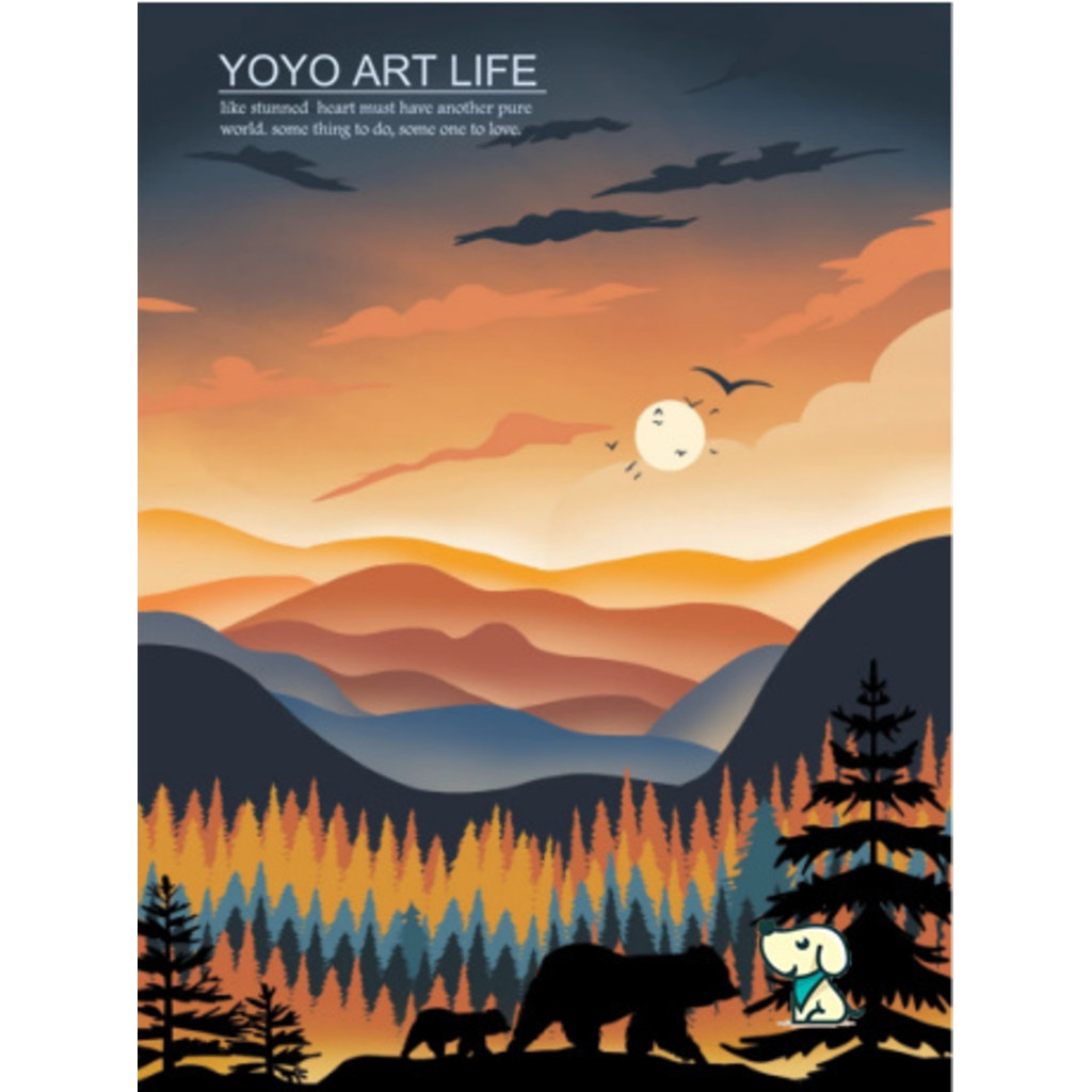 Bemular Art BS1 20*30 กรอบ Wall Art สีตามจํานวนภาพวาดโดยตัวเลขสีพระอาทิตย์ตกผ้าใบ Art ภาพประกอบ A04