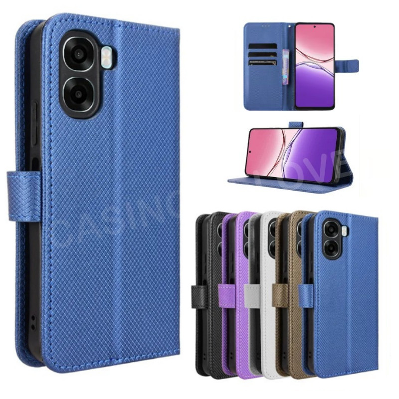 เคสโทรศัพท์สําหรับOppo A6X A6c A6S A6T A6 Pro F31 5G 4G 2025 หรูหราเพชรหนังฝาครอบโทรศัพท์กันกระแทกป้องกันปกหลัง