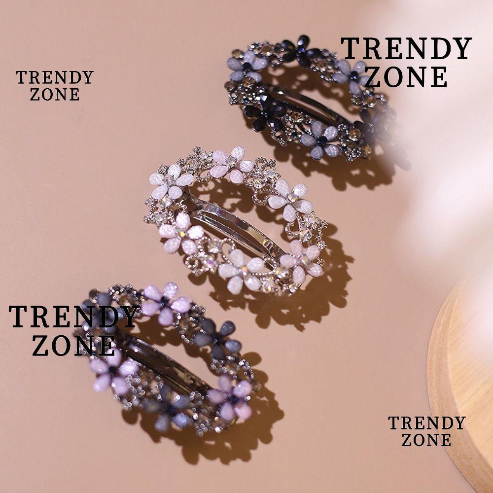 กิ๊บรูปไข่ YZONE ประดับคริสตัล ออกแบบเรียบหรูสำหรับผู้หญิง