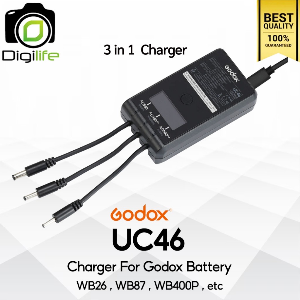 Godox Charger UC46 For WB87,WB87A, WB87B, WB400P, WB26 - AD400Pro, AD400ProII, AD600BM, AC600BMII, A