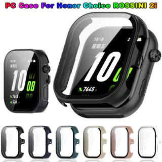 เคสกระจกนิรภัย + เคส PC สำหรับ Honor Choice Watch 2i กันกระแทกรอบด้าน ป้องกันรอยขีดข่วน + ฟิล์มกันรอยหน้าจอ