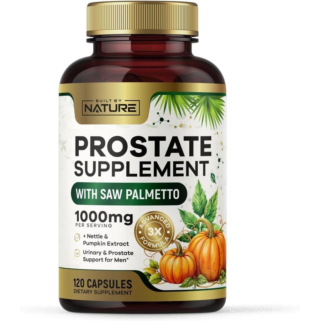 Built by Nature Prostate Supplement with Saw Palmetto - Advanced 3X Formula + Stinging Nettle and Pu