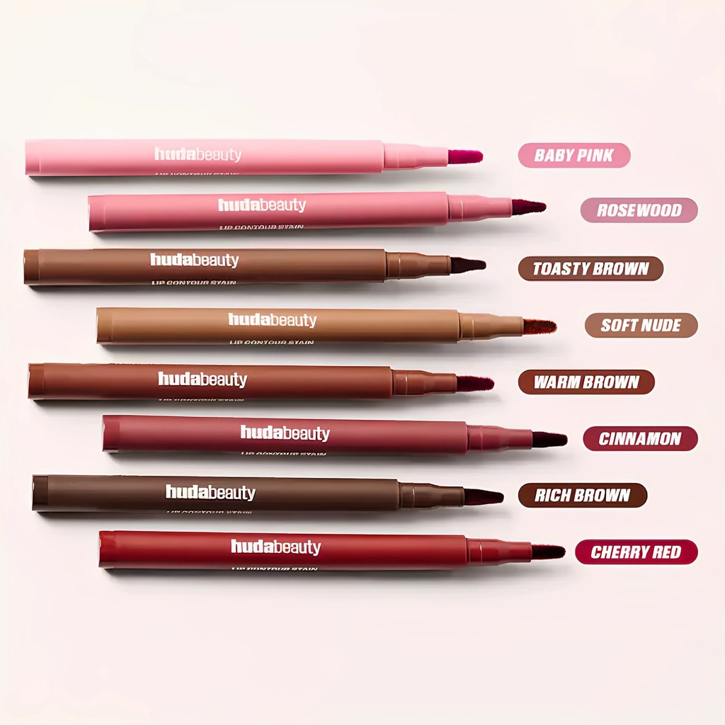 Huda-Beauty 12 ชั่วโมง Lasting Lip Liner Lip Gloss ลิปกลอส Jelly Lip OilTAQ25.12.23