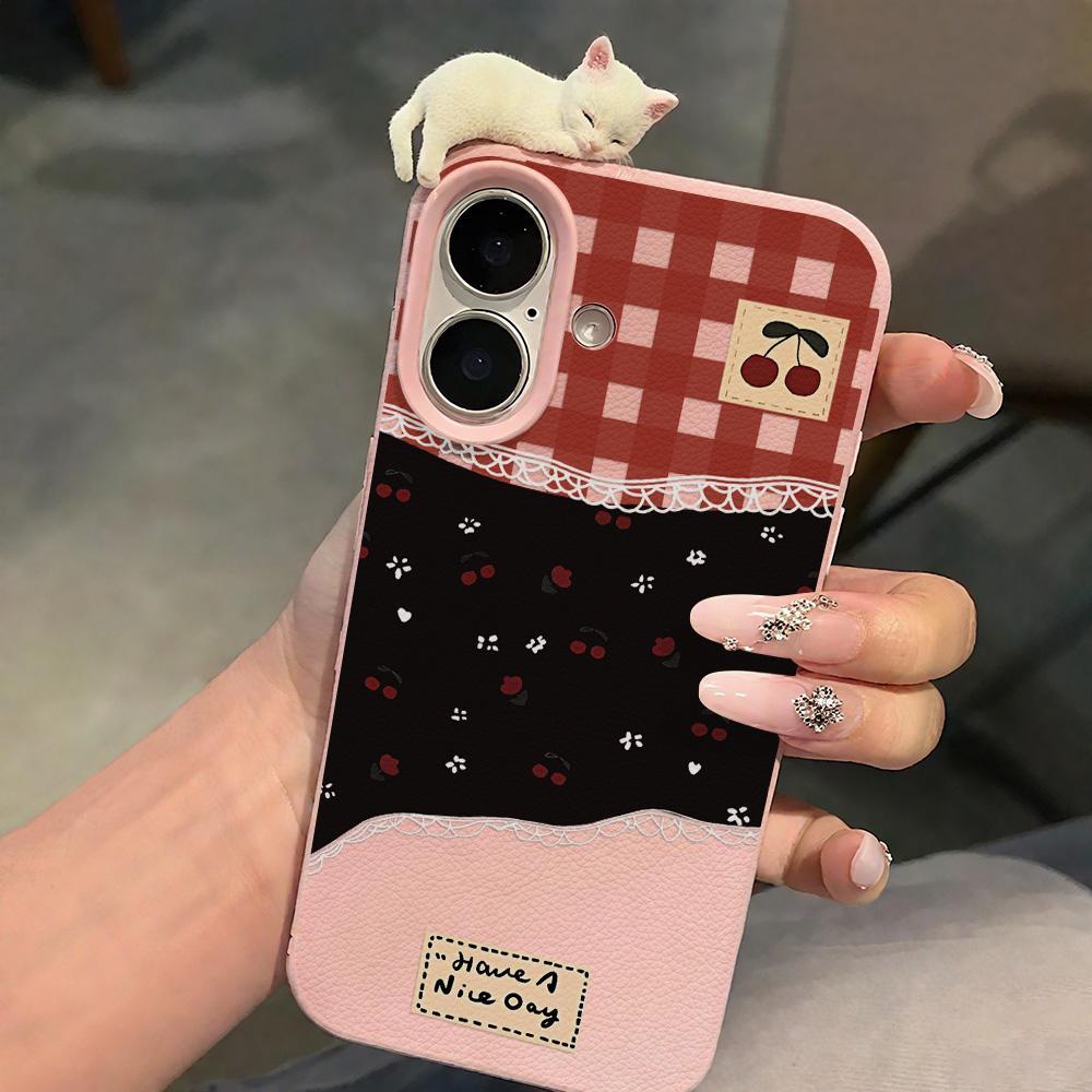 Happy เคส For Samsung A07 A17 A06 A36 A15 A16 A55 A56 A34 A35 A05S A26 A53 A54 S23 S26 S25 Ultra S24 FE  3D DIY Cat ราคา ถูกที่สุด ดีลบีเคเค แกลเลอรีภาพที่ 2