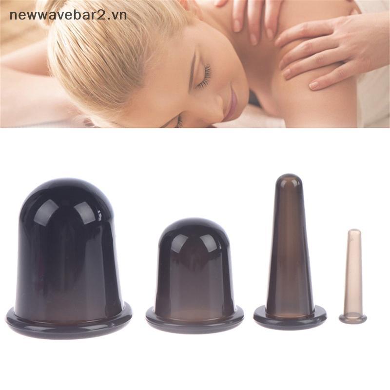 ใหม่ Black Silicone Cupping Vacuum Vacuum Vacuum Lifting Facial Face Eyes Massage Cup .