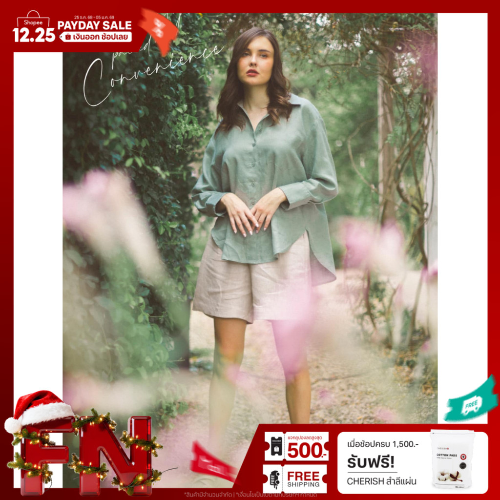 INCO WOMEN Long Sleeves Linen เสื้อเชิ้ตแขนยาว ผ้าลินิน