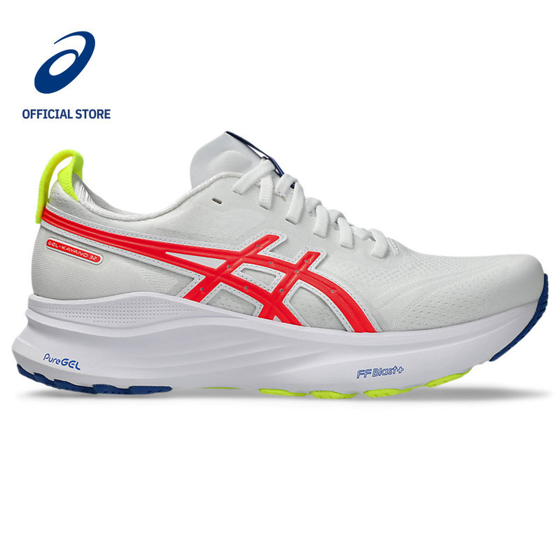 รองเท้าวิ่งผู้หญิง Gel-Kayano 32 ATC สีขาว/แฟลช Coral PPMC