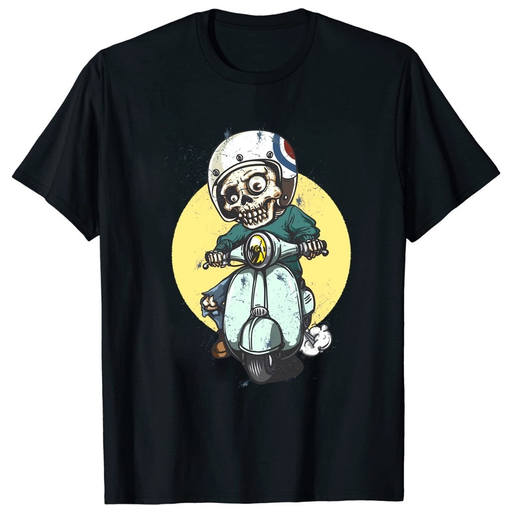 เสื้อยืดลาย zombies ขับรถจักรยานยนต์ สำหรับผู้ใหญ่ แบบคอวี สไตล์โมเดิร์น ขนาด 5XL