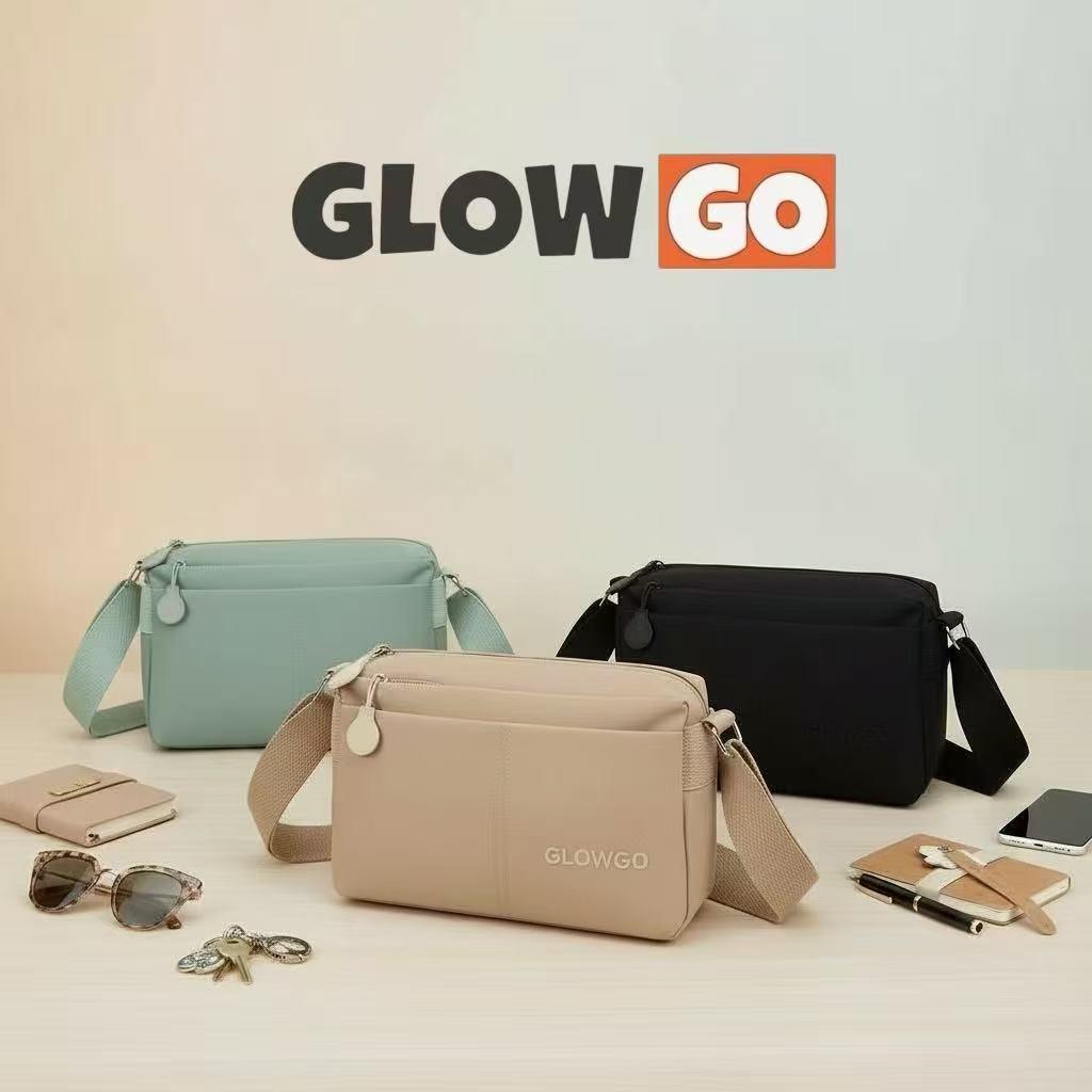 GLOWGO กระเป๋าสะพายข้างแบบใหม่  น้ำหนักเบา สะพายไหล่ได้ พร้อมช่องใส่มือถือ เหมาะสำหรับกีฬา การเดินทาง และวันพักผ่อน