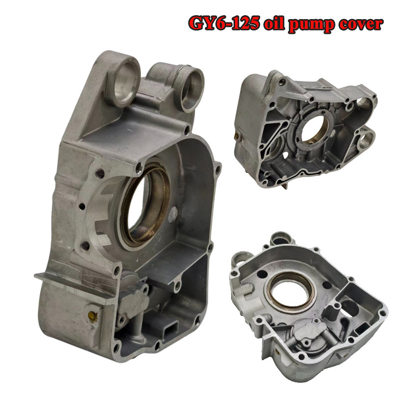 รถจักรยานยนต์ GY6 125cc 150cc ด้านขวาฝาครอบ Crankcase เครื่องยนต์อัตโนมัติปั๊มน้ํามัน Universal รถจั