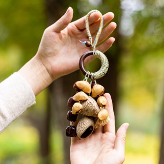 กระดิ่งบำบัดงานทำมือ ผลไม้เปลือกแห้ง เสียงผ่อนคลาย ใช้ทำสมาธ…