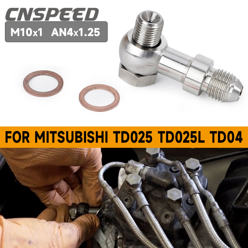 Turbo Banjo Bolt Kit M10 x 1.5 มม. ถึง 4AN w/ 1.8 มม. น้ํามันจํากัดกระแสสําหรับ TD04 TD05 TD06