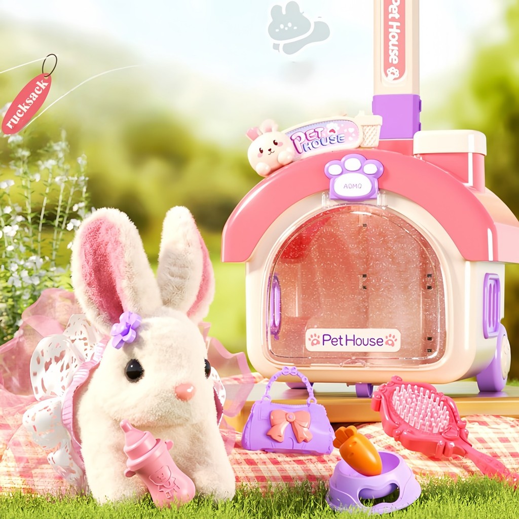 🐰บ้านตุ๊กตากระต่าย ของเล่นเด็ก ปรับความสูงได้ ของเล่นเด็กหญิง ของเล่นบทบาทสมมติ
