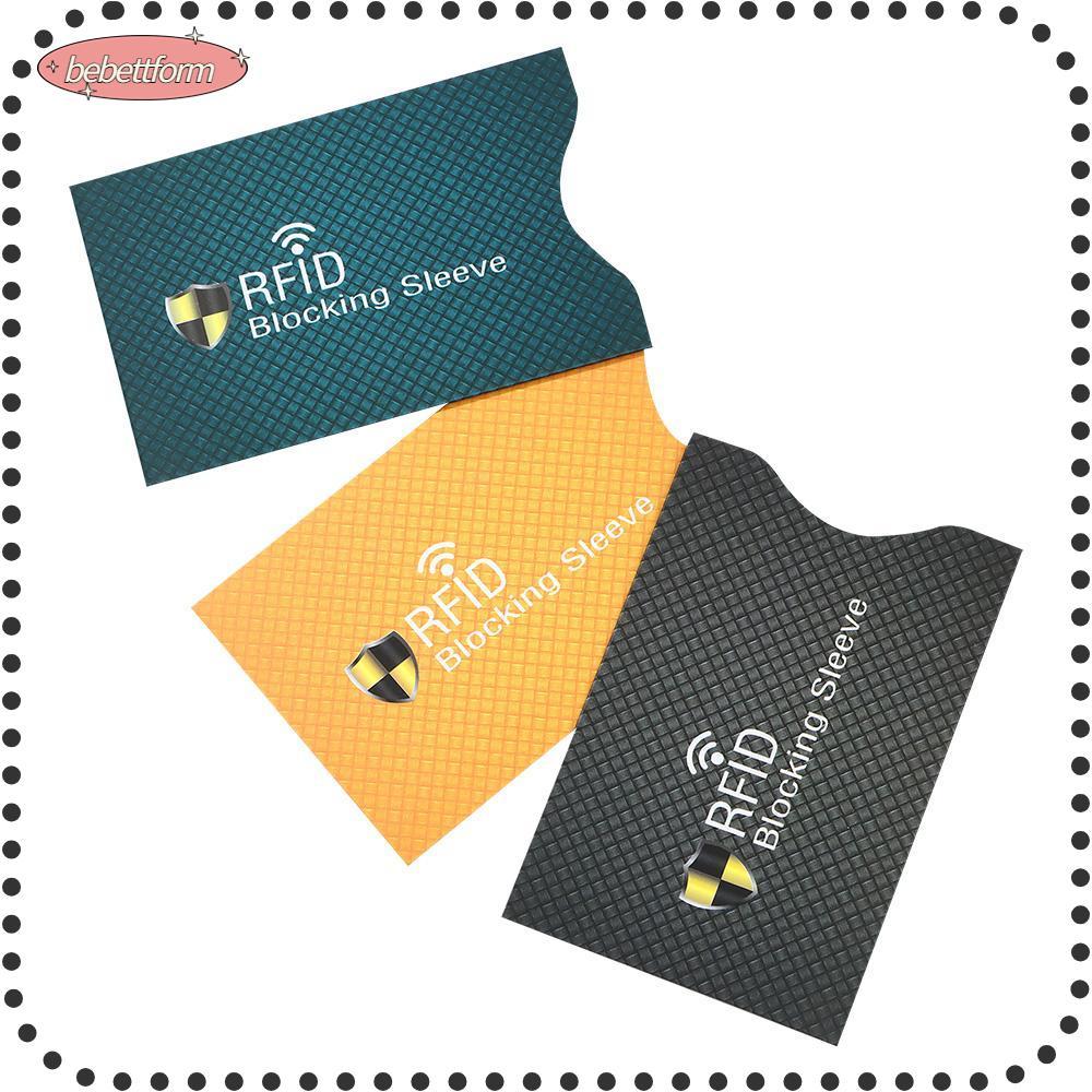 BEBETTFORM 5PCS New RFID Blocking Bank Sleeve Wallet Card Holder Anti-theft Reader Aluminium Safety Credit Cards Protect Case Cover/Multicolor