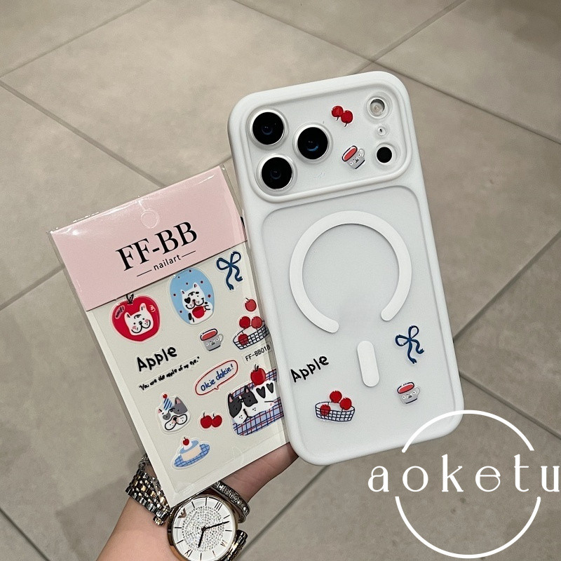 กรอบเลนส์ที่ถอดออกได้สร้างสรรค์ ทําเอง สติกเกอร์สุนัขแม่เหล็กผิวตรวจจับเคสโทรศัพท์เหมาะสําหรับ ไอโฟน 13 14 15 16 17 มือโปร สูงสุด กึ่งโปร่งใสรวมทุกอย่างซิลิโคนป้องกันการตกฝา - รูปที่ 6