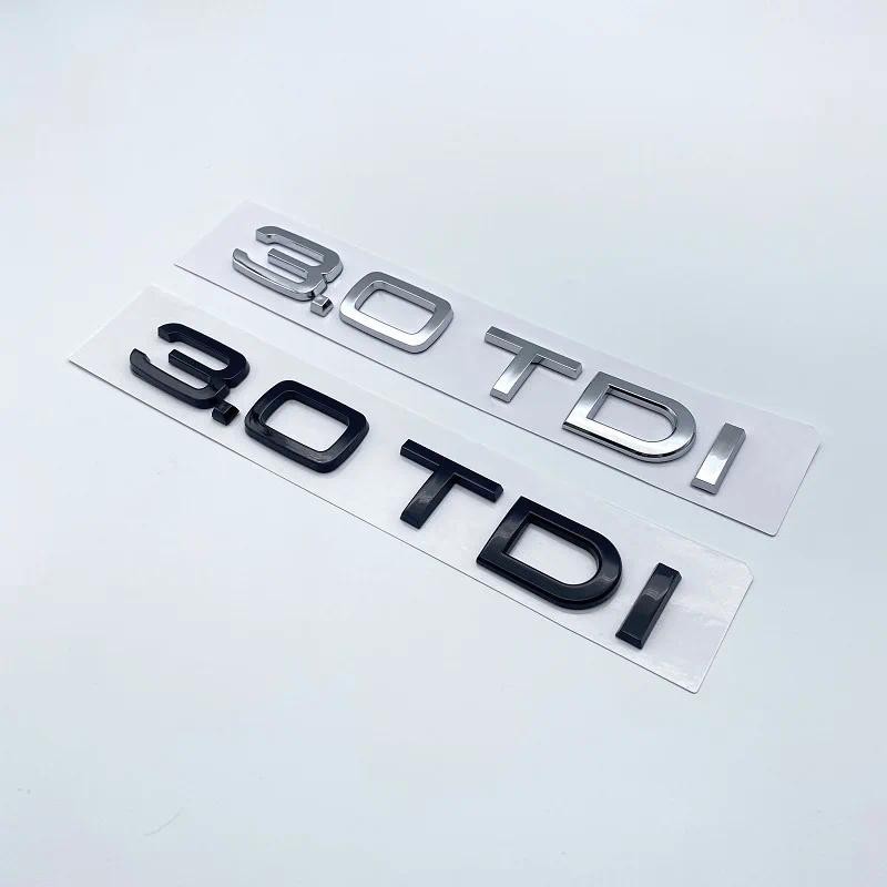 Chrome สีดําที่ดีที่สุดรถจัดแต่งทรงผม 3D ABS 3.0 TDI 3.0TDI Trunk ด้านหลัง Boot LETTERING Badge สติก