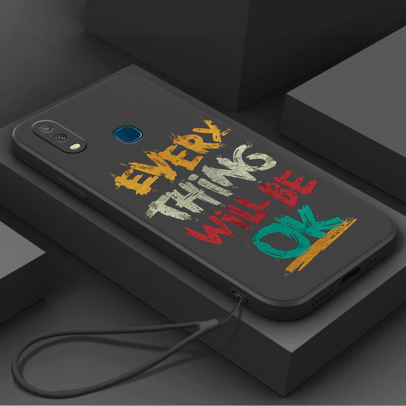 เคสสําหรับ VIVO Y11 1904 1906 V9 Y85 vivo y30 y30i เคสโทรศัพท์พร้อมเชือกเส้นเล็กบุคลิกภาพสไตล์มินิมอลความงามซิลิโคน TPU Soft Shell ดีไซน์ใหม่กันกระแทก CASE