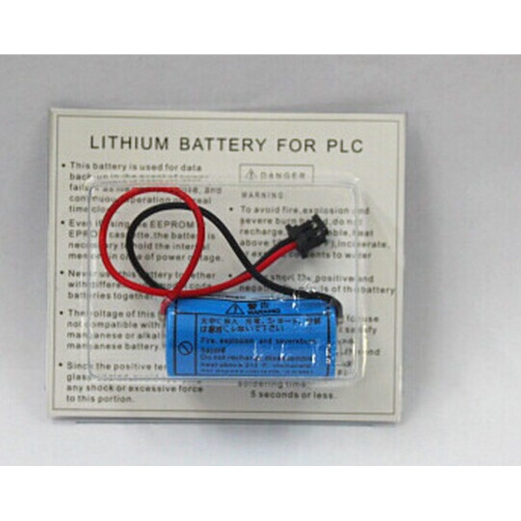 ใหม่ 1PCS 10 original Mitsubishi Q series PLC แบตเตอรี่ Q6BAT (CR17335SE-R/3V) พร้อมปลั๊ก
