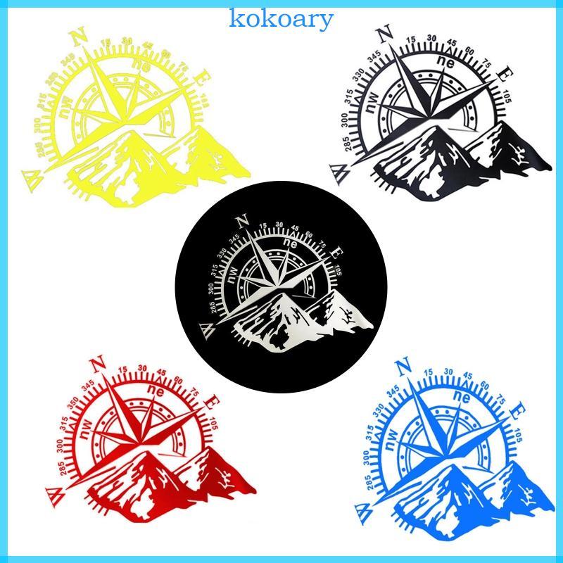 KOK Auto Hood สติ๊กเกอร์ตกแต่ง 48x34 ซม. CompassShape Decal ตกแต่งสําหรับรถยนต์รถบรรทุก