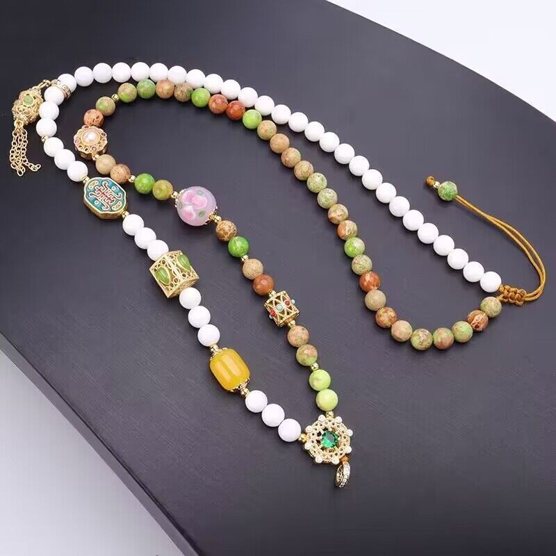 สร้อยคอโซ่พระทังกาทิเบต เคลือบทอง พร้อมเหรียญ TXT040501