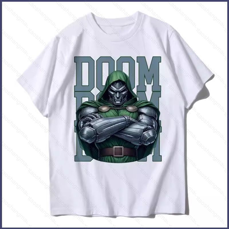 เสื้อยืดผ้าฝ้ายหนา Doctor Doom Avengers Doomsday แขนสั้น สำหรับฤดูร้อน
