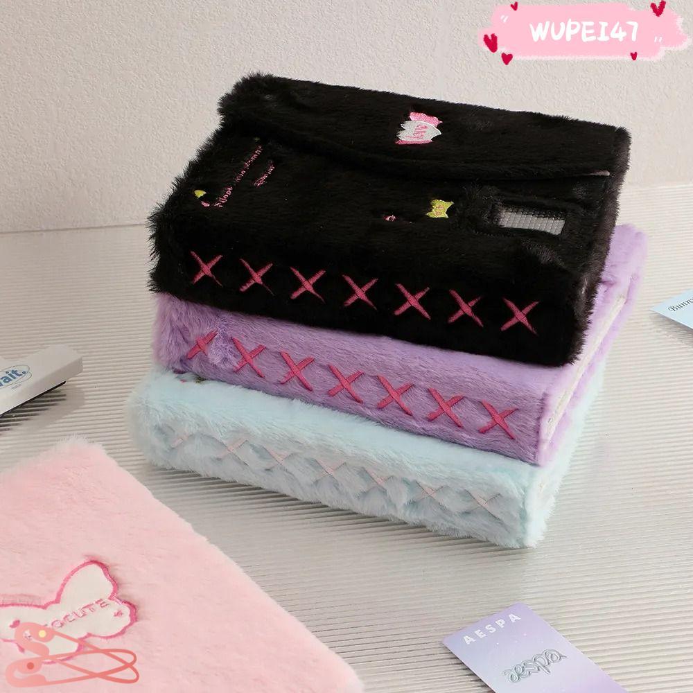 WUPEI47AD Kpop Idol Photo การ์ดรวบรวม, Plush Binder Photo Card Holder, A5 เครื่องเขียนของขวัญ
