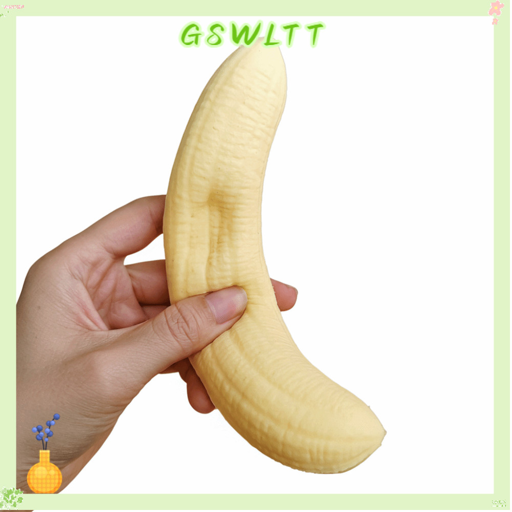 GSWLTT ของเล่นสกุชชี่เนื้อกล้วย, นุ่มความเครียดบรรเทาเนื้อกล้วย Squishy Pinch Le, ของขวัญช้า Rising มือผ่อนคลายผ่อนคลายบรรเทาความเครียด Sensory Ball ตกแต่งบ้าน