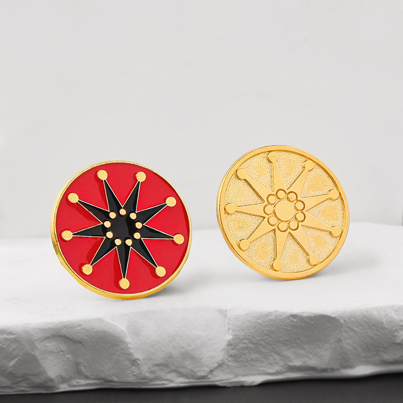 เข็มกลัด-badge ที่ระลึก Xinhai Revolution แบบ Jagged Eighteen Star Flag สำหรับอุปกรณ์เสริมเสื้อผ้า
