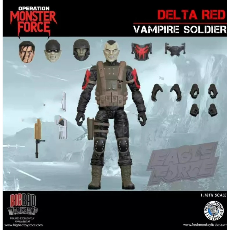 ลิงสด EAGLE FORCE Eagle Force ทีมฤดูใบไม้ร่วง Wave Monster Force Red Delta Action Figure