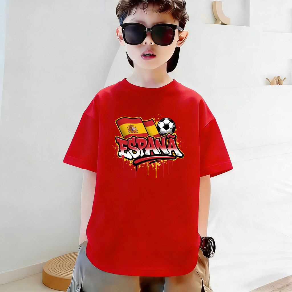 (COD) ลายพิมพ์โลกคัพ เสื้อเด็ก จากอเมริกา ผลิตจากผ้าฝ้าย 100% เหมาะ เด็กผู้ชาย และ เด็กผู้หญิง #!ESP