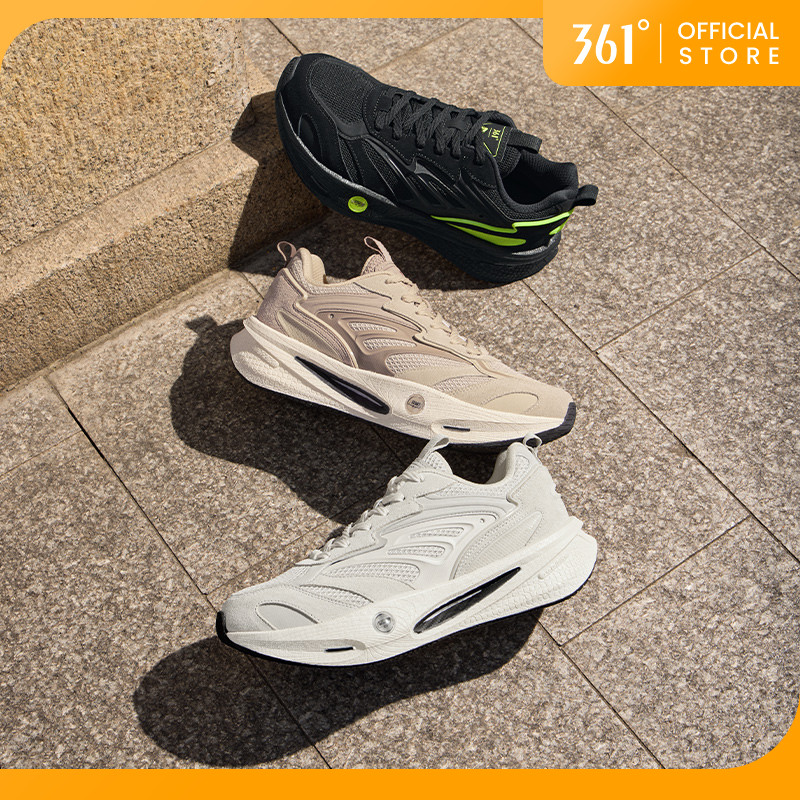 รองเท้า 361 Degrees Spire Float Life สไตล์เรโทรカルตัว สำหรับผู้ชายและผู้หญิง นุ่มสบายและสวมใส่ง่าย