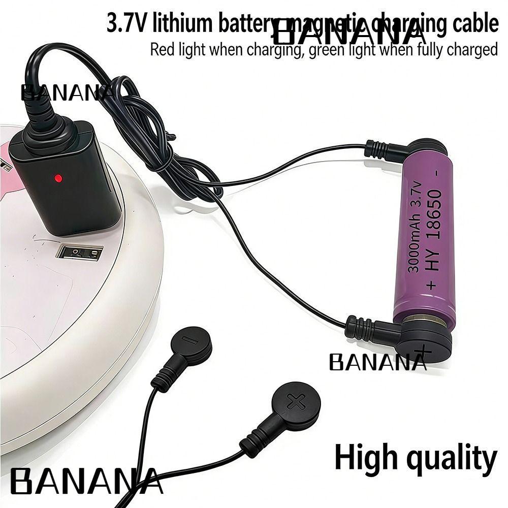 BANANA1 1 ชิ้นแบตเตอรี่ลิเธียม Charger, 3.7 โวลต์ 4.2 โวลต์แบตเตอรี่ชาร์จ USB แม่เหล็กทนทาน Universal USB Magnetic Charger สําหรับ 18650 16340 26650 แบตเตอรี่