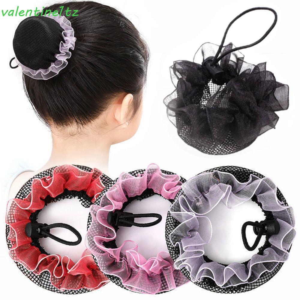 YOGIC ตาข่ายผมยืดหยุ่น, เชือกรูด Snoods แฟชั่น Headwear บัลเล่ต์ผมสุทธิ,หวานหรูหราปรับสไตล์เกาหลีสาว Bun Cover Snood ผู้หญิง