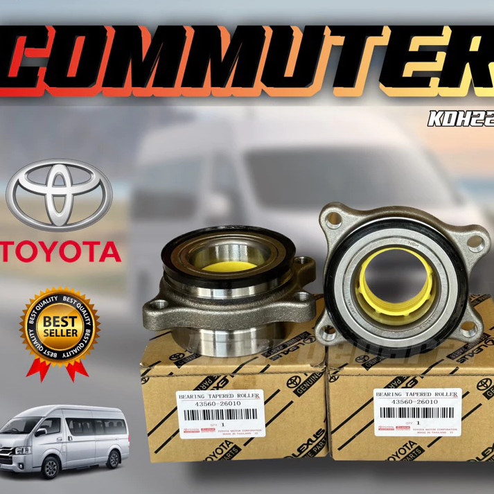 ลูกปืนล้อหน้า คอมมิวเตอร์ KDH200 KDH222 TOYOTA COMMUTER ปี2004-2018 รับประกัน1ปี OEM 43560-26010 (54KWH02)