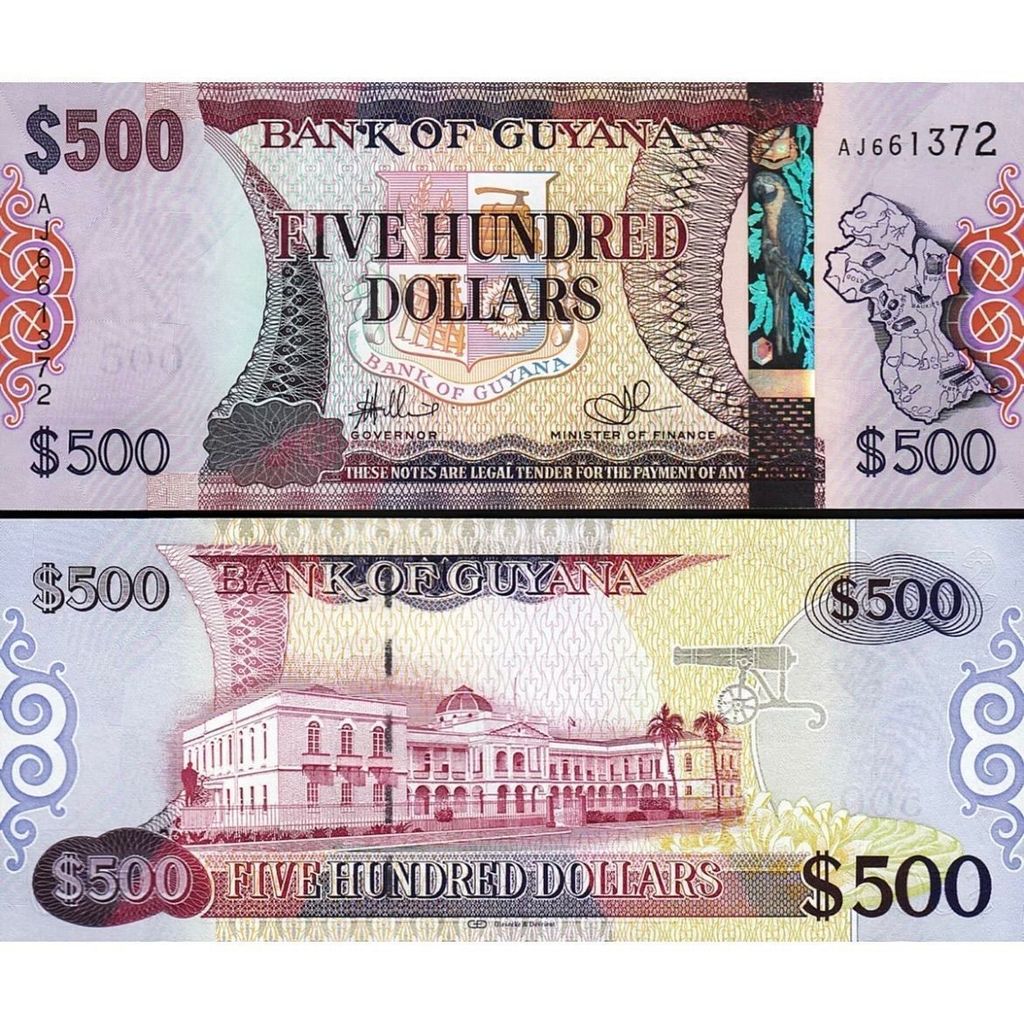 [Bailesheng] America Brand New Guyana 500 Yuan 2011-2019 ธนบัตรเหรียญ UNC ของแท้ loi408