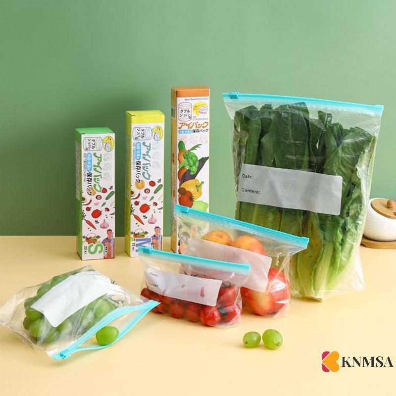 KNMSA] 20 ชิ้นเชื่อมพลาสติก Paaging กระเป๋าถุงเก็บอาหารนํามาใช้ใหม่ตู้แช่แข็งแซนวิชปิดผนึกกระเป๋าครั