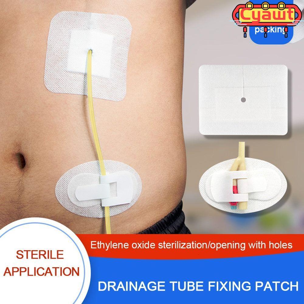 CYAWT 10pcs Feeding Tube Pad, Gtube Supplies อุปกรณ์ไตเทียม Chest Catheter Cover, ทนทานแผลผ้าพันแผลไ