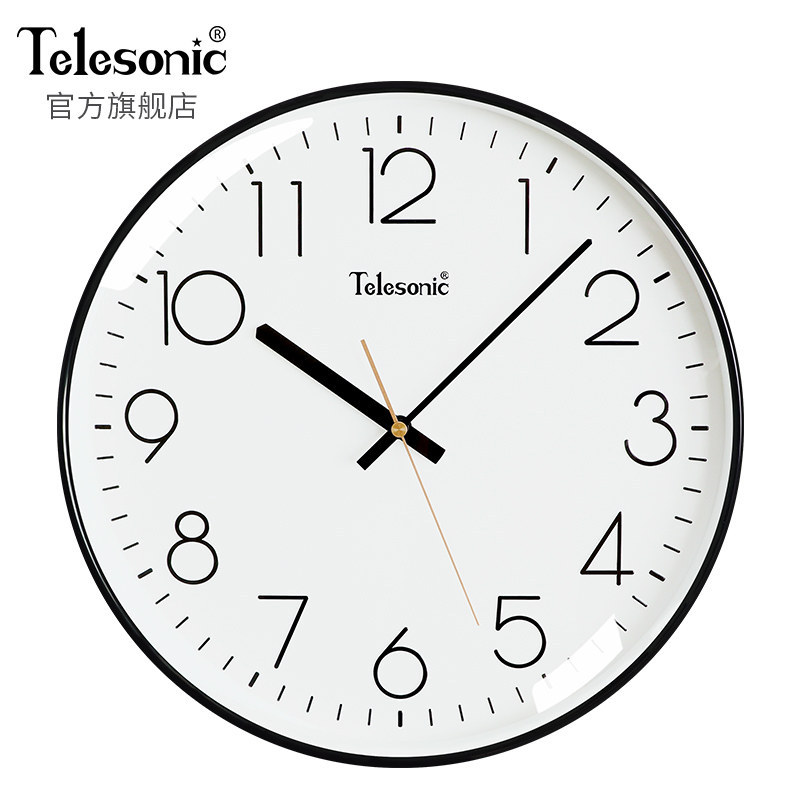 [คุณภาพดี] TELESONIC/Uranus นาฬิกาที่ทันสมัยเรียบง่ายในครัวเรือนห้องนั่งเล่นนาฬิกาแขวนใบ้แฟชั่นนอร์ดิกนาฬิกาตกแต่ง OGSD