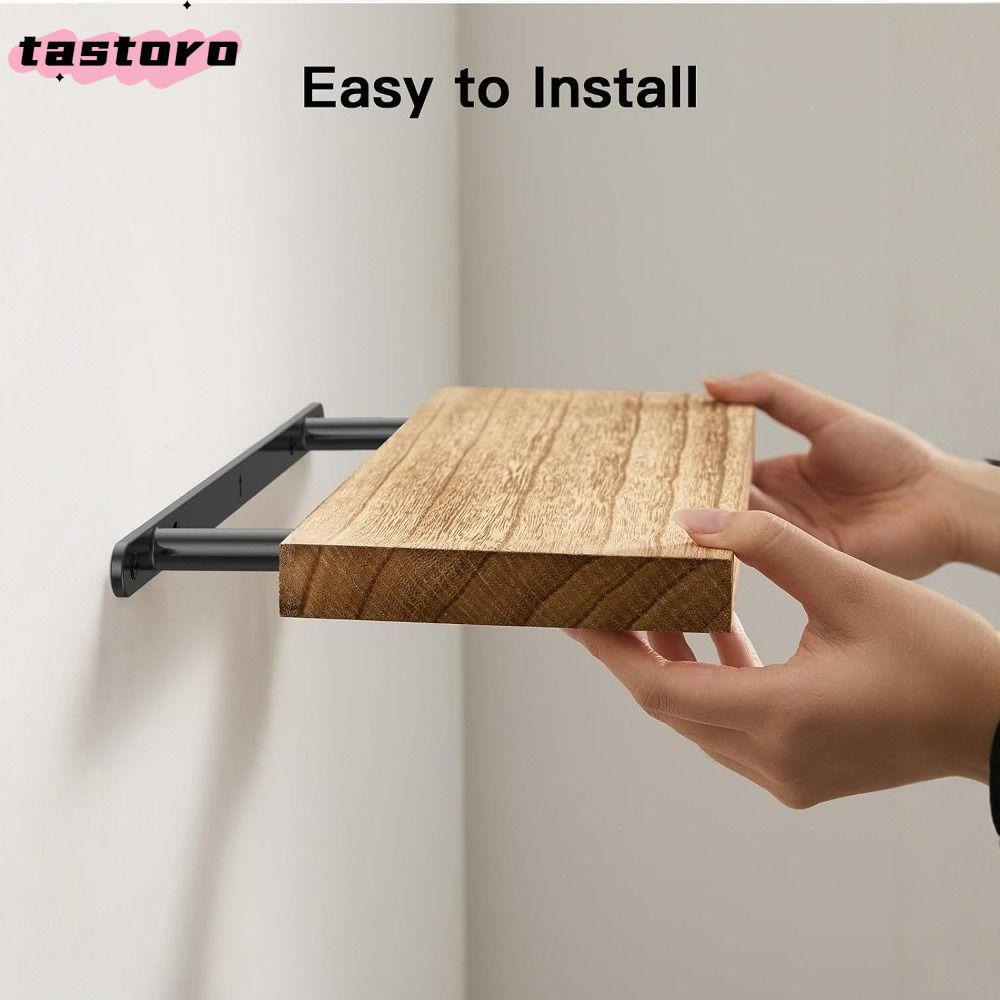 TASTORO ชั้นเก็บของ 1 ชิ้น, ชั้นวางของลอยลึกติดผนัง, ชั้นวางห้องน้ําอเนกประสงค์หนาไม้แข็งแรงสําหรับห้องนั่งเล่นห้องนอนห้องครัว
