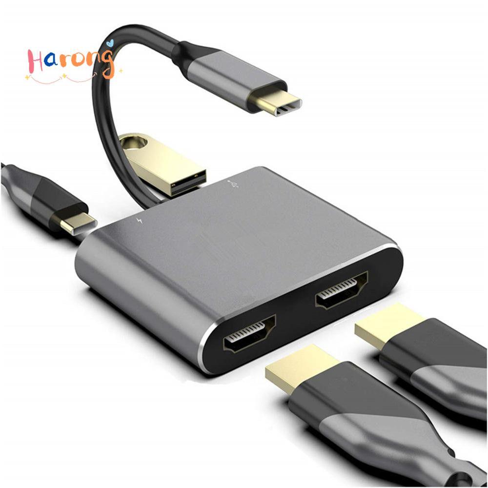 HARONG USB C Hub Phone PC 4K 60Hz Adapter ขยายหน้าจอ