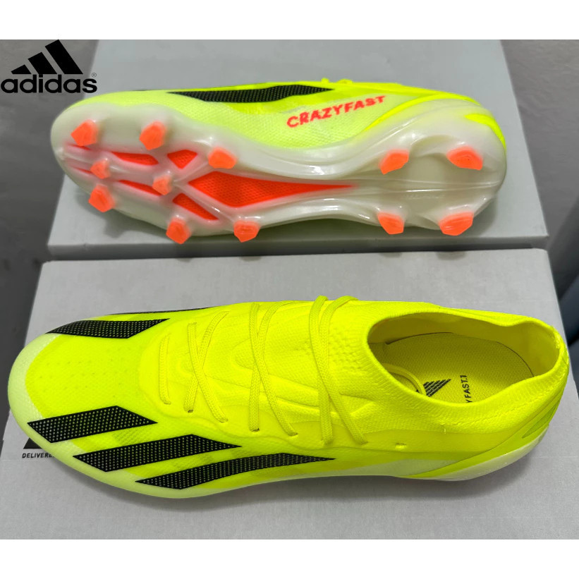 รองเท้าฟุตบอล Original ADI X CRAZYFAST 23.1 FG ไซส์: 39-45 ออกแบบมาเพื่อความทนทานและเสถียรภาพบนสนาม 