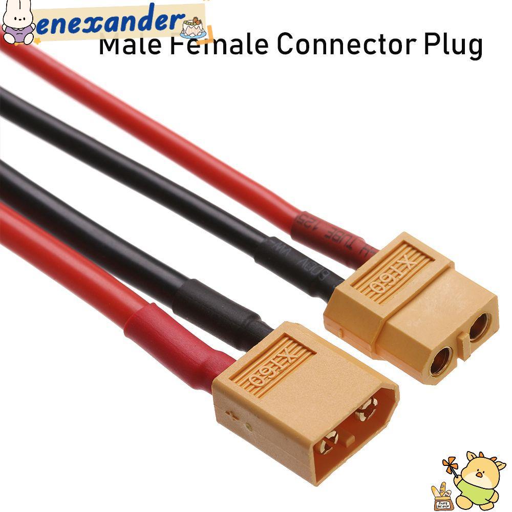 EXER XT60 ปลั๊กเชื่อมต่อคุณภาพสูง 12 AWG/14 AWG สายไฟอุปกรณ์เสริม 10 ซม./15 ซม.ขั้วต่อแบตเตอรี่