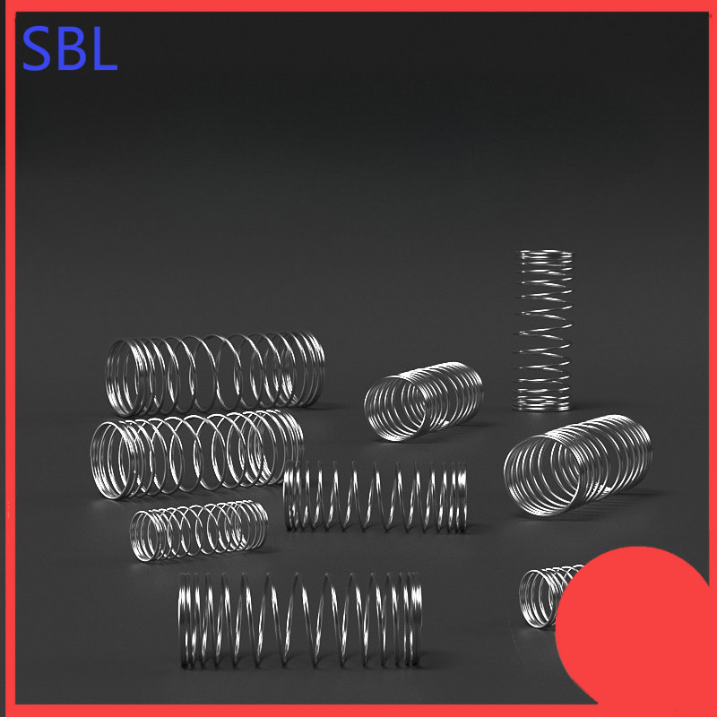สปริงบีบอัด สปริงคืน สปริงบีบ สแตนเลส 304 d1.5mm*OD8-14mm*L10-100mmSS-HX
