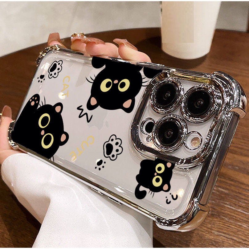 เคสโทรศัพท์สําหรับ IPhone 11 12 Pro Max 13 Mini XR X XS 7 8 6 6S Plus SE เปลือกชุบเกราะถุงลมนิรภัยแม