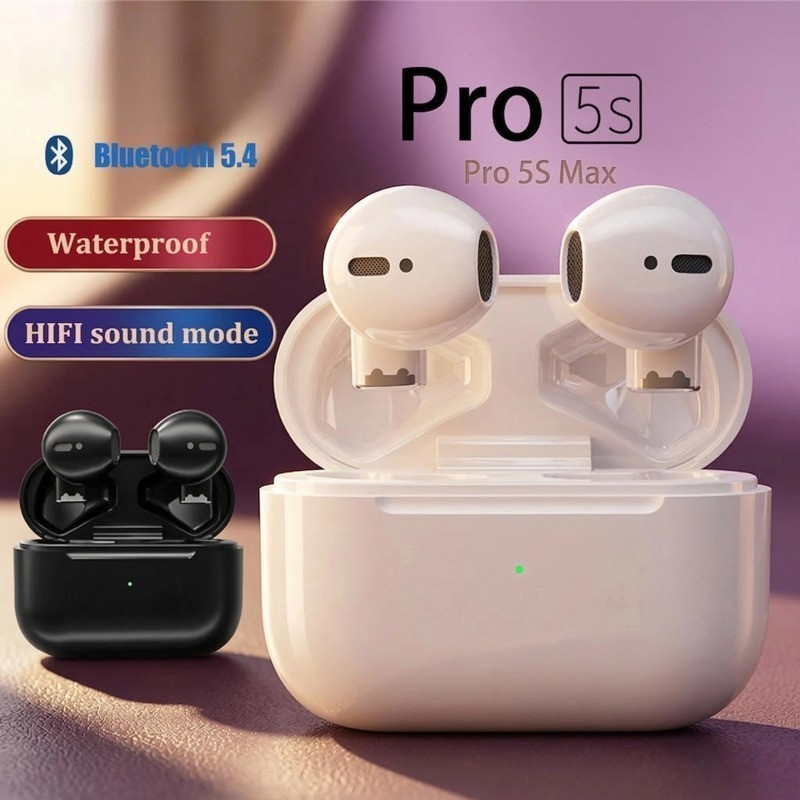 TWS Pro 5S หูฟังไร้สายบลูทูธกีฬาไฮไฟสเตอริโอหูฟังกันน้ําชุดหูฟังสําหรับเล่นเกม