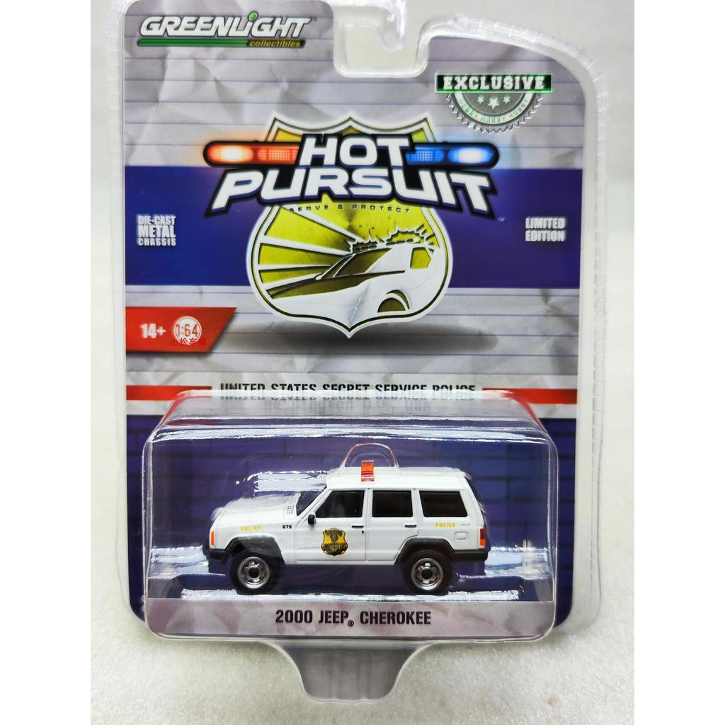 แสงสีเขียว 1: 64 ติดตามพิเศษ US Special Agent Police Series-2000 Jeep Cherokee 43015-A