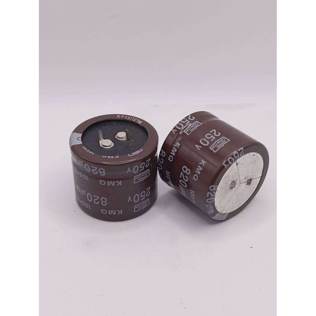 คุ้มมาก Capacitor 820uf250v 30*35  2ขา ขาเขี้ยว