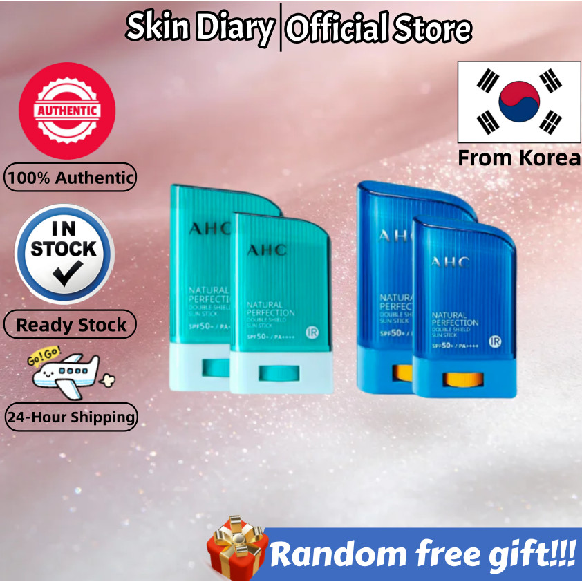 [AHC]Double Sunscreen Stick Green 14g{22g}/Double Sunscreen Stick Blue 14g{22g}