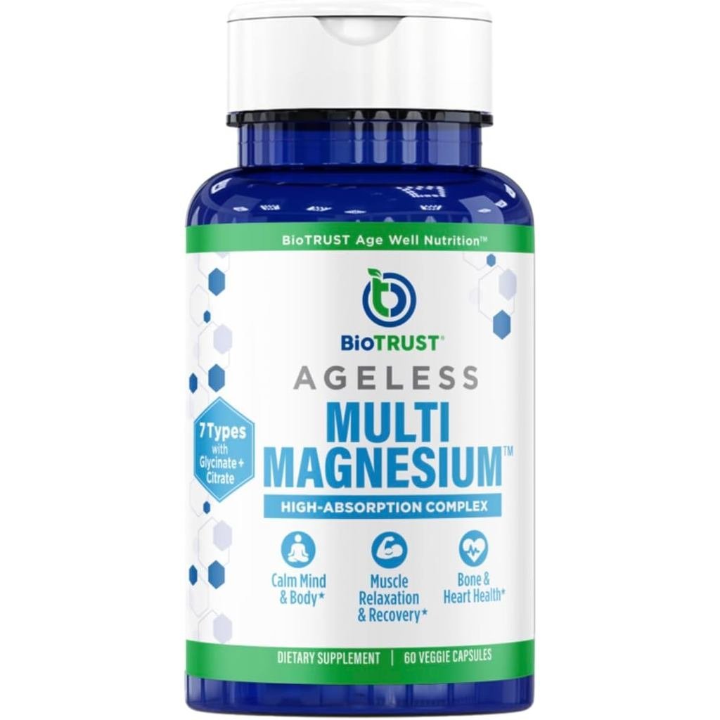 BioTrust Multi Magnesium Complex - อาหารเสริม Absorption 7-in-1 พร้อม Glycinate, Malate, Citrate, Ta